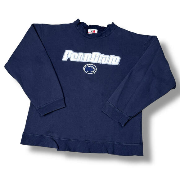 Vintage 90s Penn State Crewneck Sweatshirt Spell Out Logo Team College Sz M Y2K - Picture 1 of 9